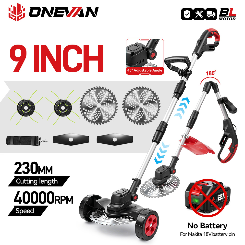 Power Tools Yard - ONEVAN 9인치 40000RPM 브러시리스 전기 잔디깎이