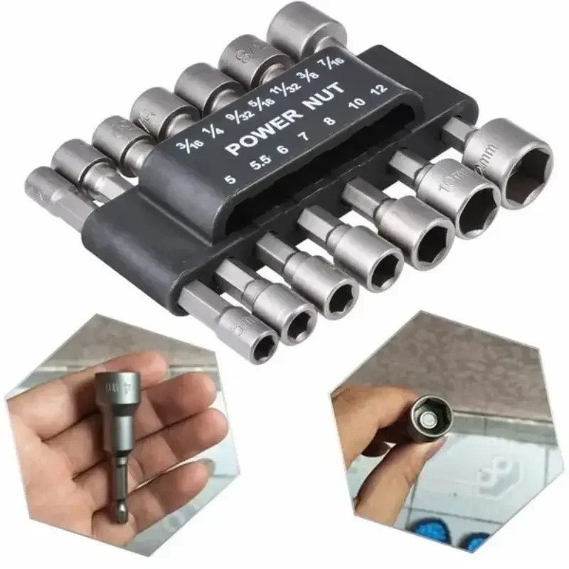 Power Tools Pneumatic - 9/14Pcs 세트 소켓 렌치 전원 드릴