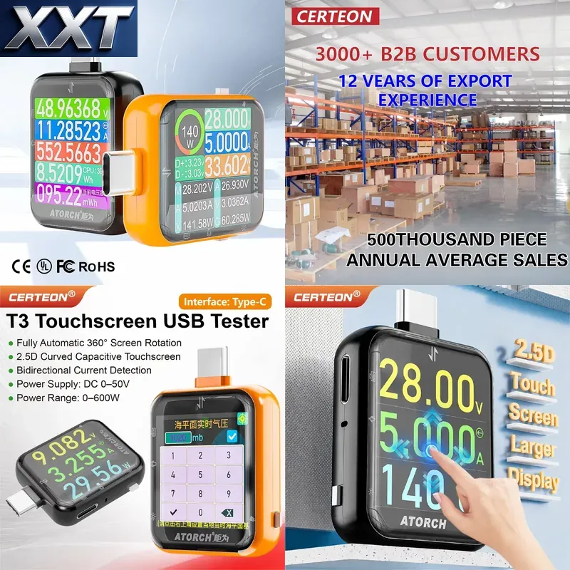 Power Tools Voltage - XXT T3 USB C 전력계 테스터