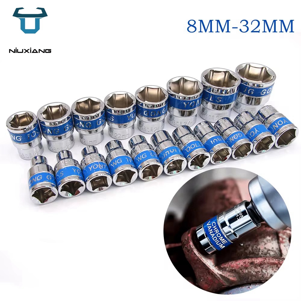 Power Tools Pneumatic - 딥 임팩트 소켓 세트, 드라이브 메트릭