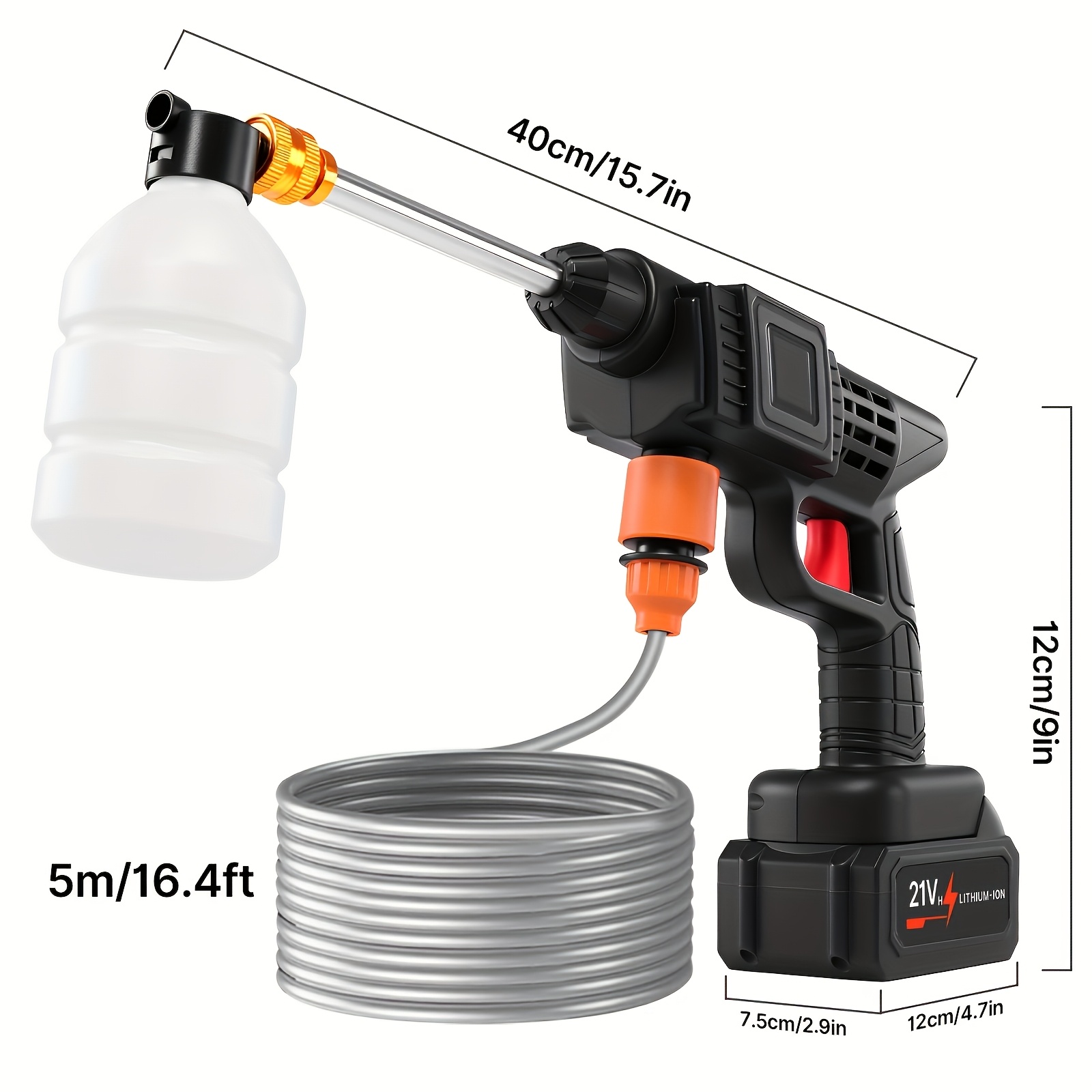 고압 라인 세척기, 충전식 배터리, 배터리 구동, 자동 - Power Tools Green Color 리뷰 및 가격