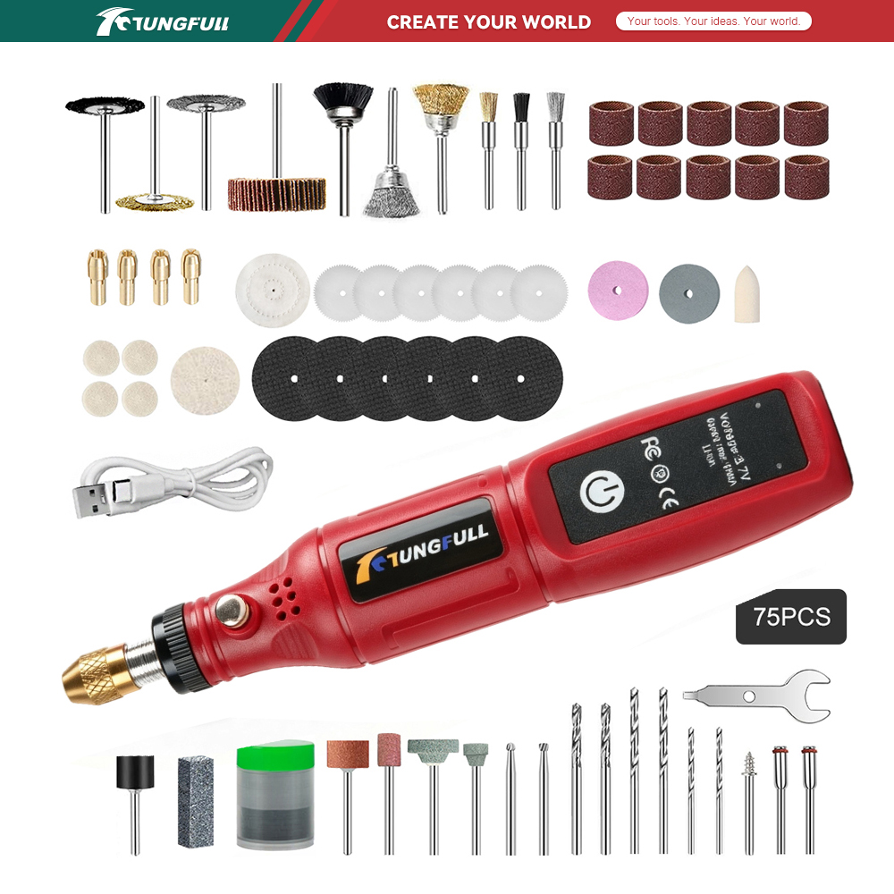 TUNGFULL 3.7V 무선 로터리 도구 USB 충전 - Power Tools On Sale 리뷰 및 가격