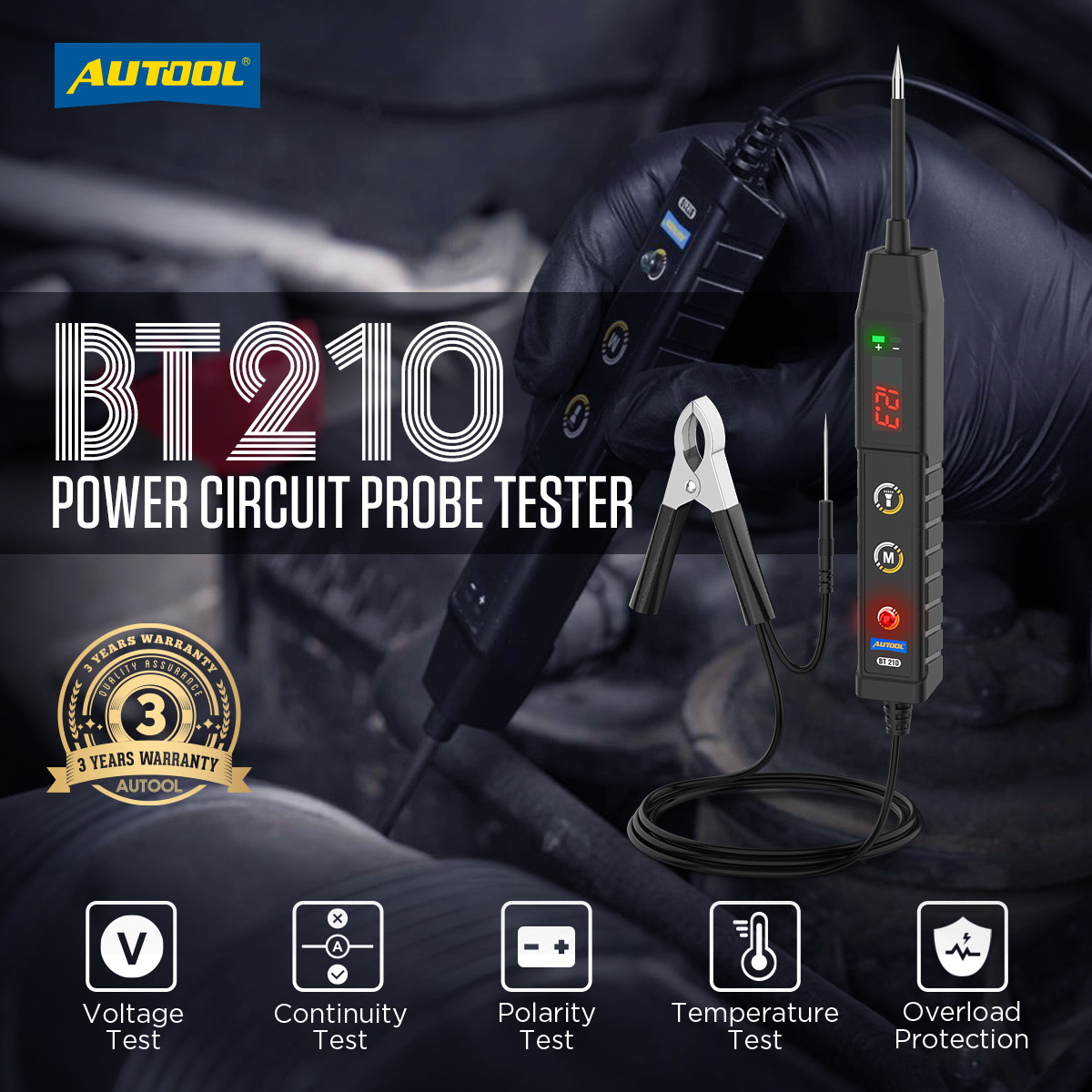 AUTOOL 신형 BT210 자동차 회로 테스터 파워  - Power Tools Voltage 리뷰 및 가격