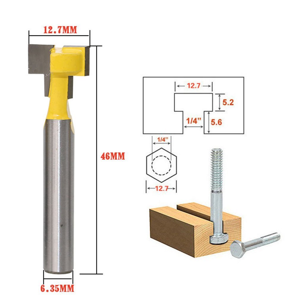 A11I 1/4인치 생크 T-슬롯 커터 라우터 비트 스 - Power Tools Router 리뷰 및 가격