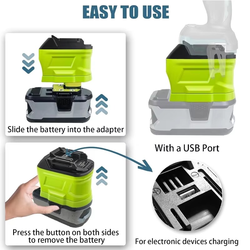 Ryobi 리튬 이온 배터리용 핫 배터리 어댑터 컨버터 - Power Tools Ryobi 리뷰 및 가격