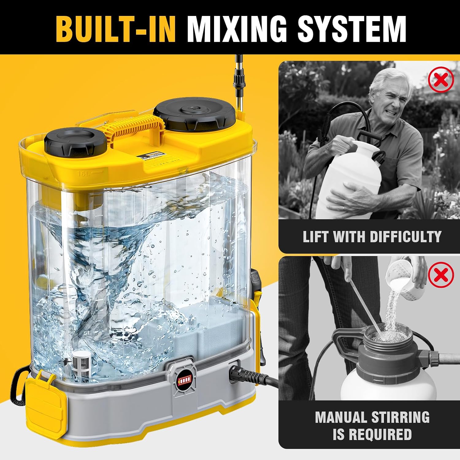 4.2갤런 배터리 구동 백팩 분무기, DeWalt 20 - Power Tools Yard 리뷰 및 가격
